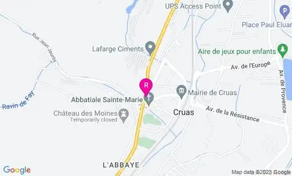 Localisation Pizzeria Le Pizz