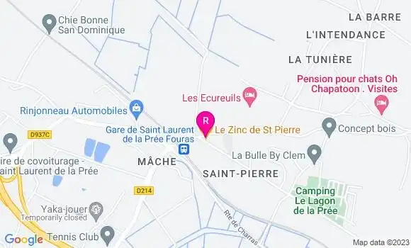 Localisation Restaurant Bar Le Zinc de Saint Pierre