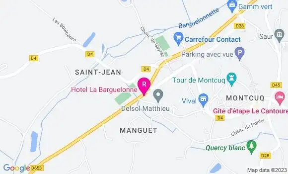 Localisation Restaurant  La Barguelonne