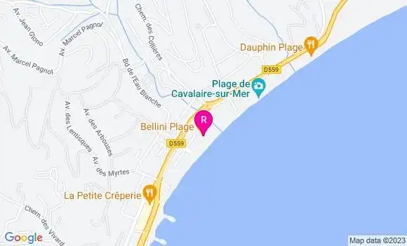 Localisation Restaurant Italien Bellini Plage