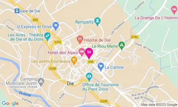 Localisation Café Restaurant des Lys