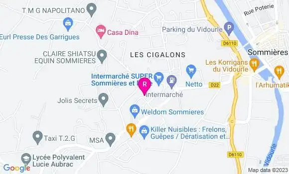Localisation Brasserie la Farigoule