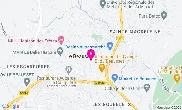 Localisation Restaurant  Le Clos des Arts