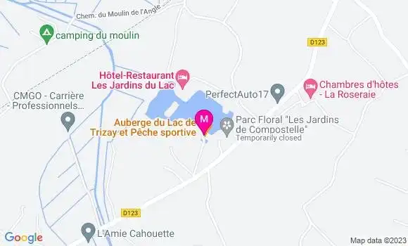 Localisation Auberge du Lac de Trizay