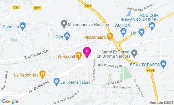 Localisation Restaurant Chinois Wok O Grill