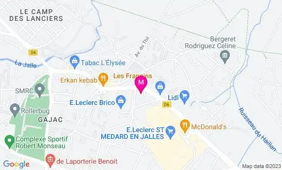 Localisation Restaurant  Les Frangins