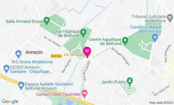 Localisation Restaurant  Le 36 Quai