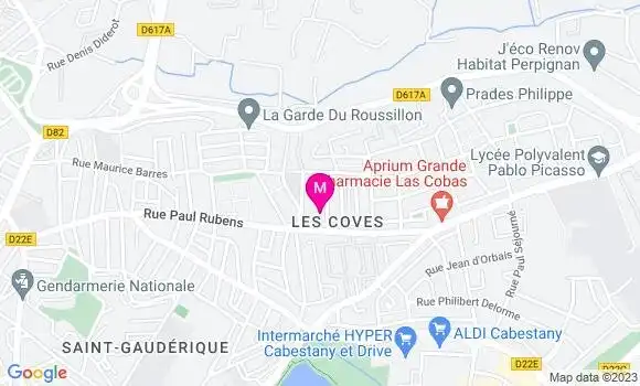 Localisation Restaurant Grill Le Cobas Café