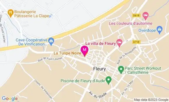 Localisation Restaurant  La Tulipe Noire