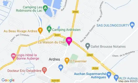 Localisation Restaurant  La Maison du Chef
