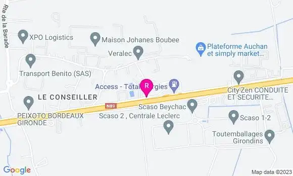 Localisation Brasserie La Cantine
