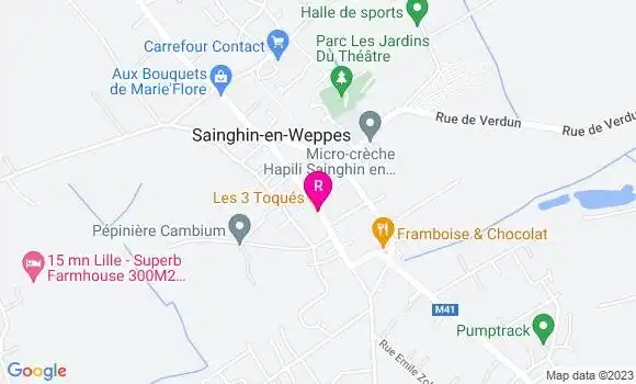 Localisation Restaurant  Les 3 Toqués