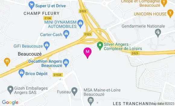 Localisation Brasserie Le Saint Benoit