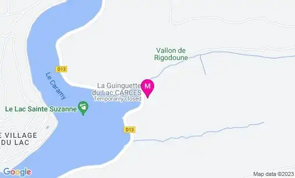 Localisation Restaurant  La Guinguette du Lac