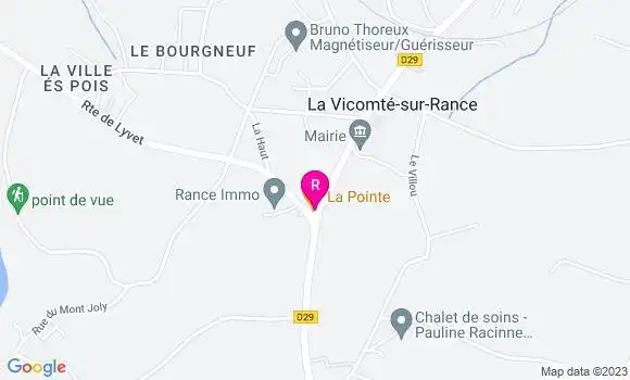 Localisation Restaurant  La Pointe