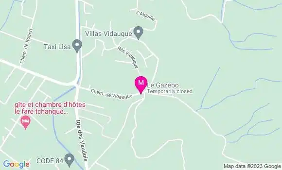 Localisation Restaurant  Le Gazebo