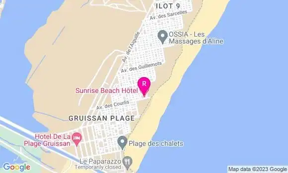 Localisation Restaurant Hôtel Sunrise Beach Hotel
