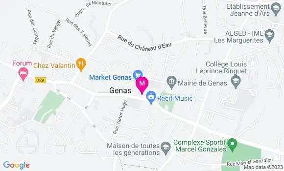 Localisation Pizzeria Angely