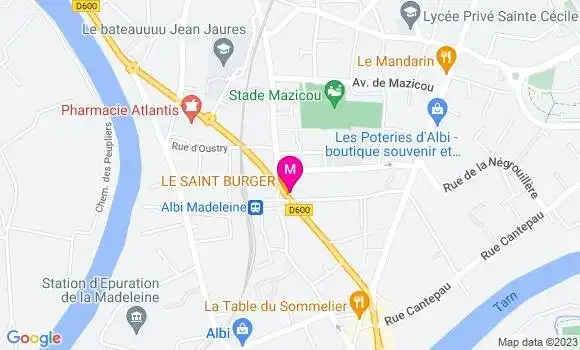 Localisation Restaurant  Le Saint Burger