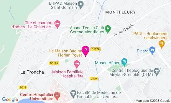 Localisation Restaurant  La Maison Badine