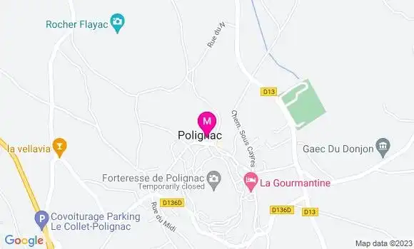 Localisation Restaurant  Les Terrasses de Polignac