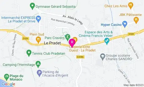 Localisation Restaurant  Le Marigny