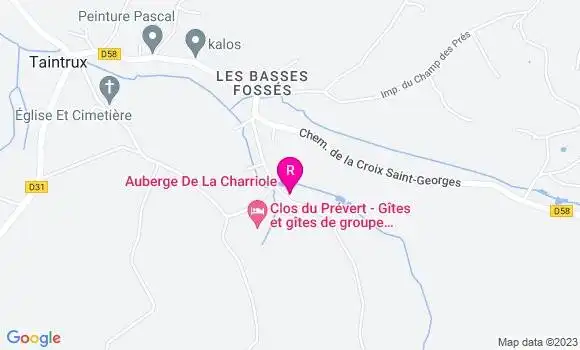 Localisation Auberge de la Charriole