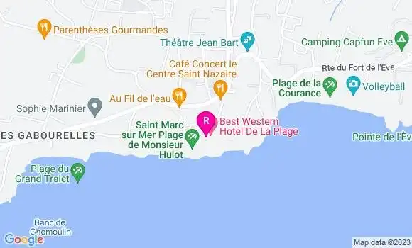 Localisation Restaurant de la Plage de M Hulot