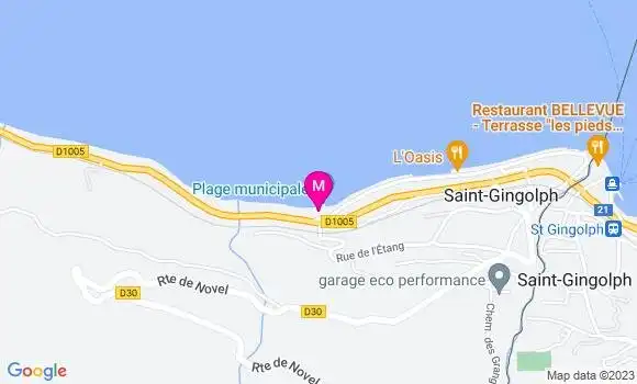 Localisation Grill Restaurant de la Plage