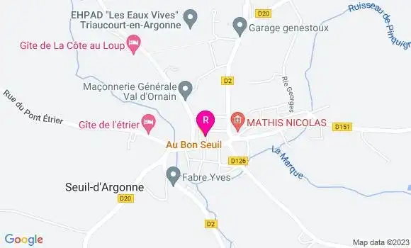 Localisation Restaurant  Au Bon Seuil