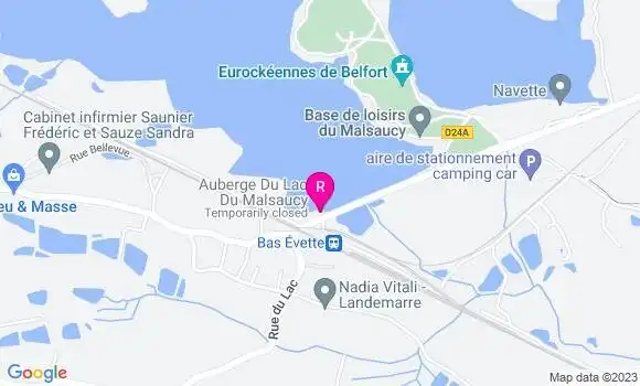Localisation Auberge du Lac du Malsaucy