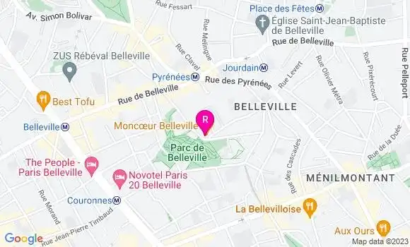Localisation Restaurant  Moncoeur Belleville