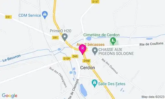 Localisation Restaurant  Aux 2 Bécasses