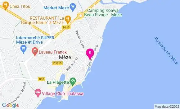Localisation Restaurant  Au Soleil de Thau