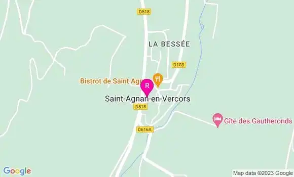 Localisation Bistrot de Saint Agnan