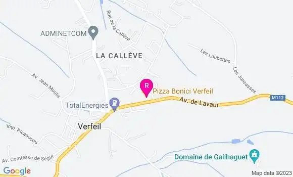 Localisation Restaurant  Pizza Bonici