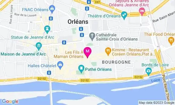 Localisation Restaurant  Les Fils à Maman