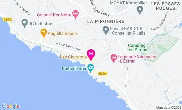 Localisation Restaurant Italien Les Chardons