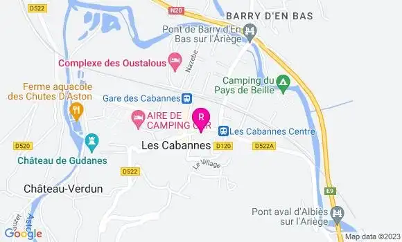 Localisation Pizzeria Le Cabanna