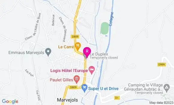 Localisation Restaurant  Le Duplex