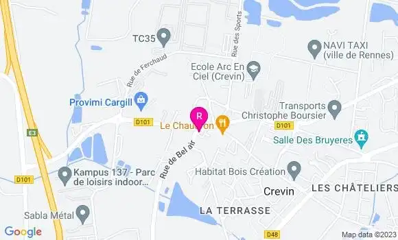 Localisation Pizzeria Le Chaudron