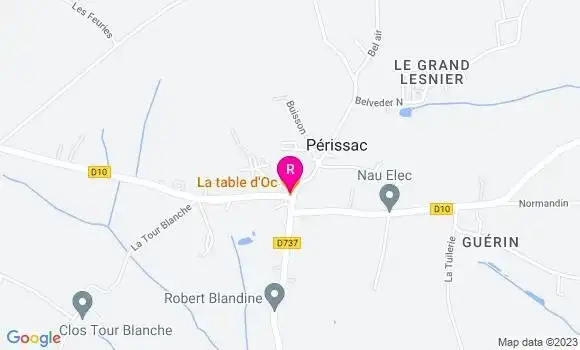 Localisation Restaurant  La Table d