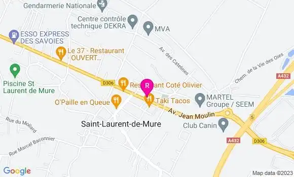 Localisation Restaurant  La Récréation