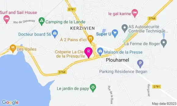 Localisation Crêperie La Clef de la Presqu