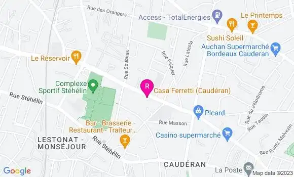 Localisation Restaurant Italien Casa Ferretti