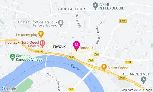 Localisation Restaurant  Le Baroque