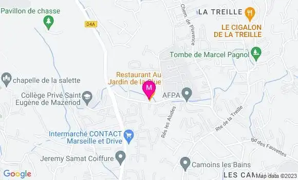 Localisation Restaurant  Au Jardin de la Clue