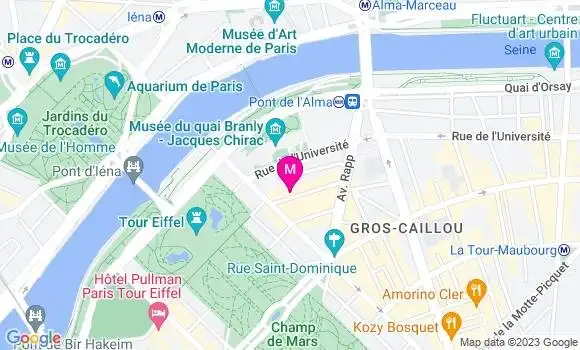 Localisation Restaurant  20 Eiffel