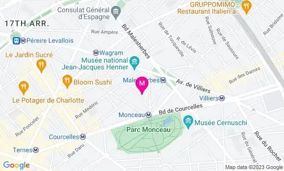 Localisation Le Bistrot du Parc