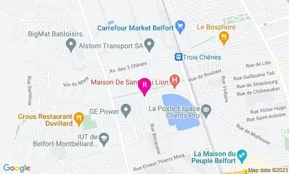 Localisation Brasserie La Table
